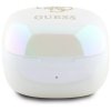 Guess słuchawki Bluetooth GUTWSJ144ESH   TWS + stacja dokująca biały/white Iridescent 4G Printed Logo